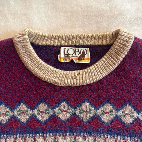 Vintage LOBO by Pendleton Wool Winter Sweater - Picture 4 of 7